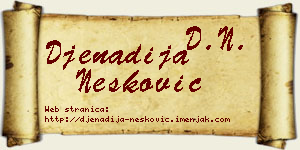 Đenadija Nešković vizit kartica